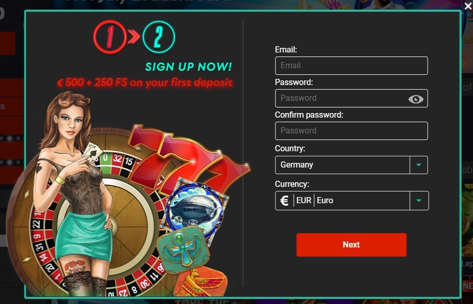 Registro no Pin Up Casino
